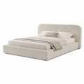 Stauraumbett Polsterbett Beige Polyester Rechteckig Liegefläche 180 x 200 cm