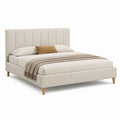 Polsterbett Doppelbett Beige Polyester Rechteckig 160 x 200 cm