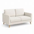 2-Sitzer Sofa Creme Polyester Rechteckig 150 x 85 x 84 cm