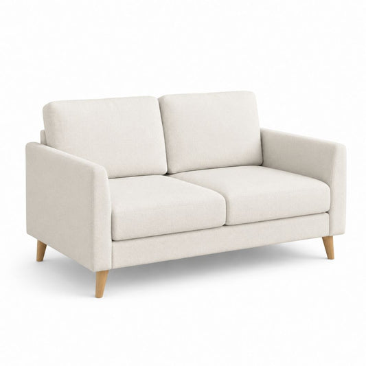 2-Sitzer Sofa Creme Polyester Rechteckig 150 x 85 x 84 cm